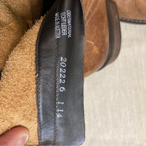 PAUL GREEN Sz 8.5 Distressed  Braided Buckle Zipper Closure Leather Boots - Picture 14 of 14